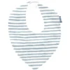 Bandana Bib Striped Blue Gray Glitter