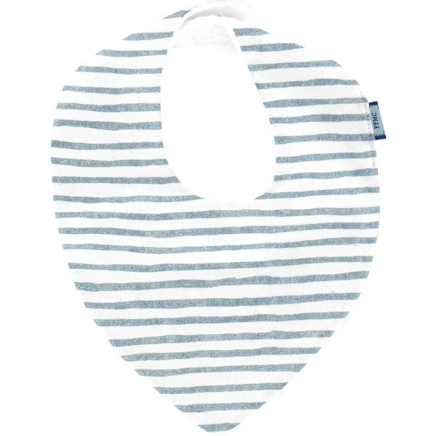 Bandana Bib Striped Blue Gray Glitter 1 Bandana Bib Striped Blue Gray Glitter