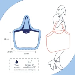 Tote Bag With A Zip Coquillages Et Crustacés -Chic Bags Soldes dcefcf7c9fcb5135518fcf48dc9c