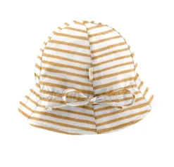 Sun Hat For Baby Rayé Or Blanc
