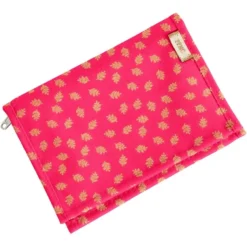 Compact Wallet Feuillage Or Rose