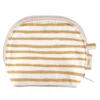 Gusset Coin Purse Rayé Or Blanc
