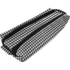 Double Compartment School Kit Vichy Noir