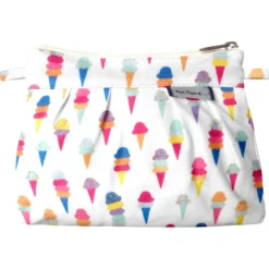 Mini Pleated Clutch Bag Ice Cream