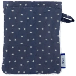 Make-Up Remover Glove Blue English Embroidery