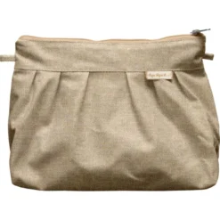 Pleated Clutch Bag Golden Linen