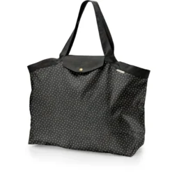 Tote Bag With A Zip Golden Straw